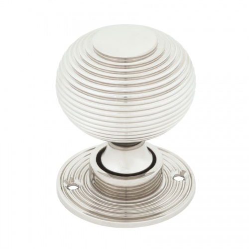 Polished Nickel Beehive Mortice/Rim Knobs